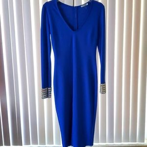 Sophisticated Cobalt Blue Dress by XTAREN, Size S